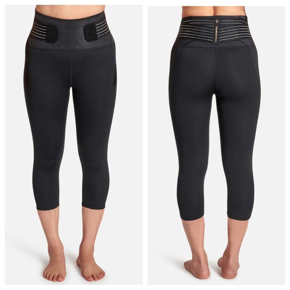 NWT Tommie Copper Lower Back Support Leggings with Adjustable Straps - Size 2X